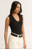 Stella V Neck Tank Black
