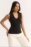 Stella V Neck Tank Black