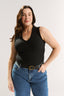 Stella V Neck Tank Black