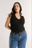Stella V Neck Tank Black