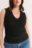 Stella V Neck Tank Black