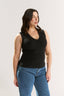 Stella V Neck Tank Black