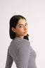 Carina Classic Long Sleeve Black/White Stripe - Final Sale