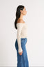 Cobie Off Shoulder Long Sleeve Oatmeal - Final Sale