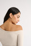 Cobie Off Shoulder Long Sleeve Oatmeal - Final Sale