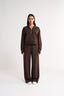 Percy Quarter Zip Jumper Espresso - Final Sale