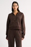 Percy Quarter Zip Jumper Espresso - Final Sale
