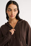 Percy Quarter Zip Jumper Espresso - Final Sale