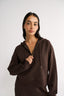 Percy Quarter Zip Jumper Espresso - Final Sale
