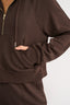 Percy Quarter Zip Jumper Espresso - Final Sale