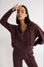 Percy Quarter Zip Jumper Merlot - Final Sale
