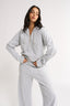 Percy Quarter Zip Jumper Grey Marle - Final Sale