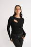 Neve Cutout Long Sleeve Black - Final Sale