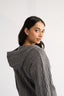 Katie Cable Zip Jacket Charcoal - Final Sale