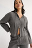 Katie Cable Zip Jacket Charcoal - Final Sale