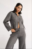 Katie Cable Zip Jacket Charcoal - Final Sale