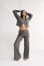 Katie Cable Zip Jacket Charcoal - Final Sale