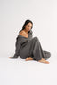 Katie Cable Knit Pant Charcoal - Final Sale