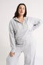 Percy Quarter Zip Jumper Grey Marle - Final Sale