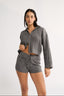Katie Cable Knit Short Charcoal - Final Sale