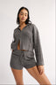 Katie Cable Knit Short Charcoal - Final Sale
