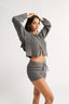 Katie Cable Knit Short Charcoal - Final Sale