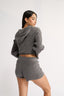 Katie Cable Knit Short Charcoal - Final Sale