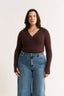 Nola Henley Long Sleeve Bodysuit Cabernet - Final Sale