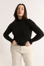 Carina Mock Neck Long Sleeve Black Final Sale