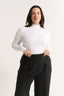 Carina Mock Neck Long Sleeve Optic White Final Sale