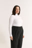 Carina Mock Neck Long Sleeve Optic White Final Sale