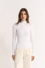 Carina Mock Neck Long Sleeve Optic White Final Sale