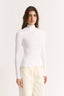 Carina Mock Neck Long Sleeve Optic White Final Sale