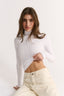 Carina Mock Neck Long Sleeve Optic White Final Sale