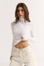 Carina Mock Neck Long Sleeve Optic White Final Sale