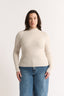 Carina Mock Neck Long Sleeve Oatmeal Marle Final Sale
