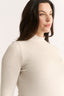 Carina Mock Neck Long Sleeve Oatmeal Marle Final Sale