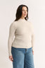 Carina Mock Neck Long Sleeve Oatmeal Marle Final Sale