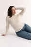 Carina Mock Neck Long Sleeve Oatmeal Marle Final Sale