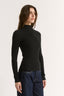 Carina Mock Neck Long Sleeve Black Final Sale