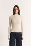 Carina Mock Neck Long Sleeve Oatmeal Marle Final Sale