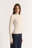 Carina Mock Neck Long Sleeve Oatmeal Marle Final Sale