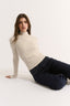 Carina Mock Neck Long Sleeve Oatmeal Marle Final Sale