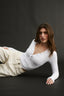 Nola Henley Long Sleeve Bodysuit Optic White - Final Sale