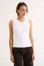 Holly High V Neck Tank Optic White