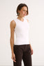 Holly High V Neck Tank Optic White