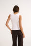 Holly High V Neck Tank Optic White