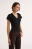 Kelly V Neck T-Shirt Black