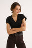 Kelly V Neck T-Shirt Black