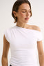 Valentina Off Shoulder Top Optic White